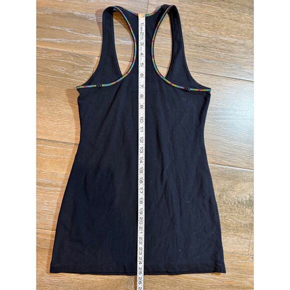 Lululemon black tank with multicolored stitching fits size medium - Picture 4 of 4